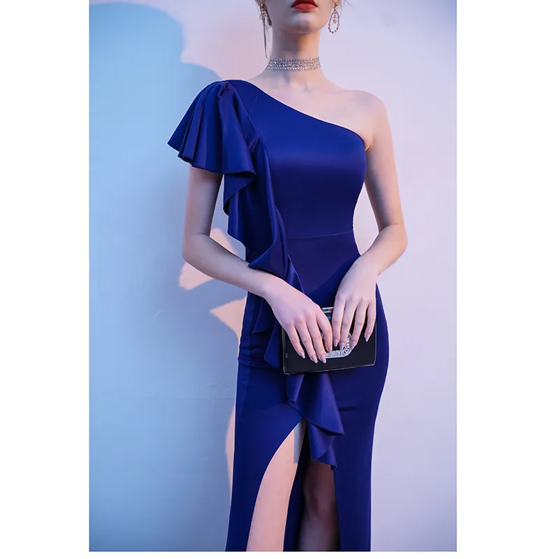 The Reese Royal Blue Toga Gown