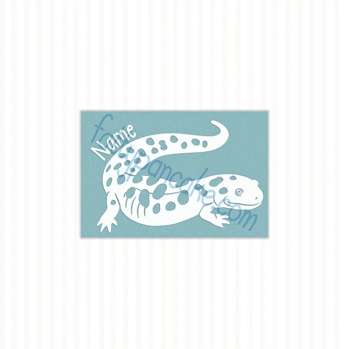 Tiger Salamander (Spotted) Decal, Waterproof Vinyl Decal, Cute Amphibian Gift