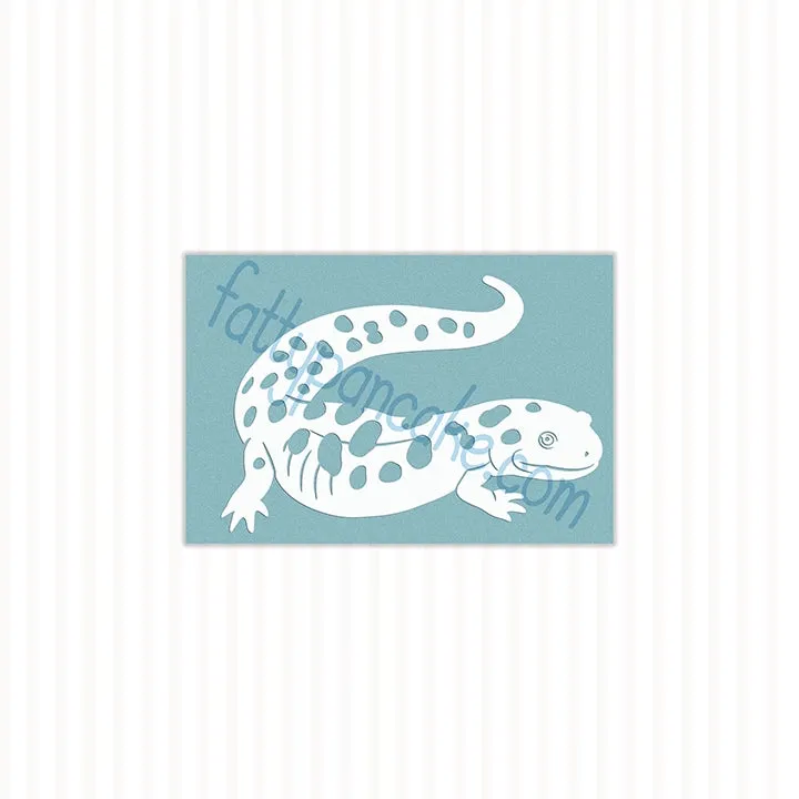 Tiger Salamander (Spotted) Decal, Waterproof Vinyl Decal, Cute Amphibian Gift