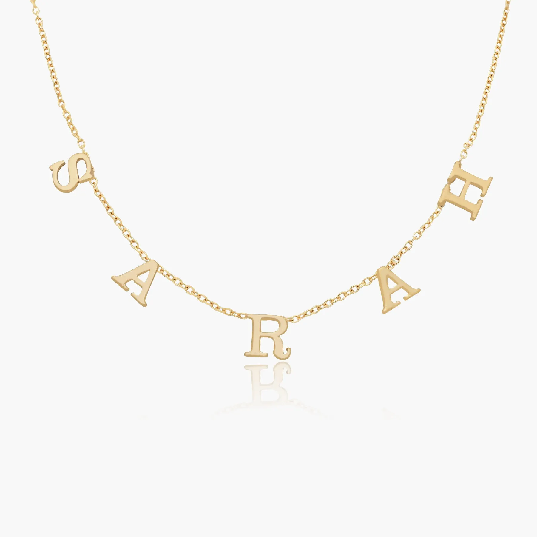 Tiny Spaced Out Name Necklace