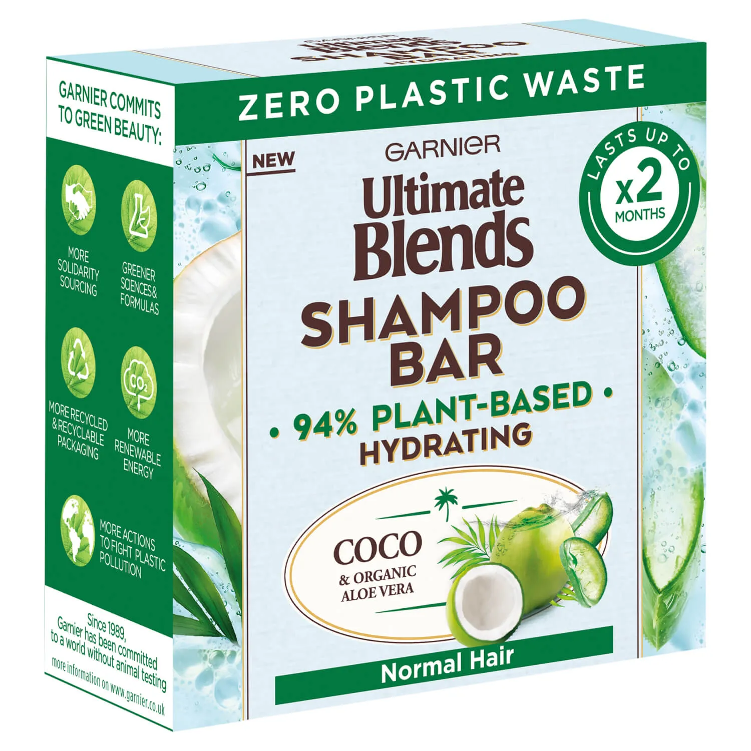 Ultimate Blends Coconut Hydrating Shampoo Bar with Aloe Vera - 60g