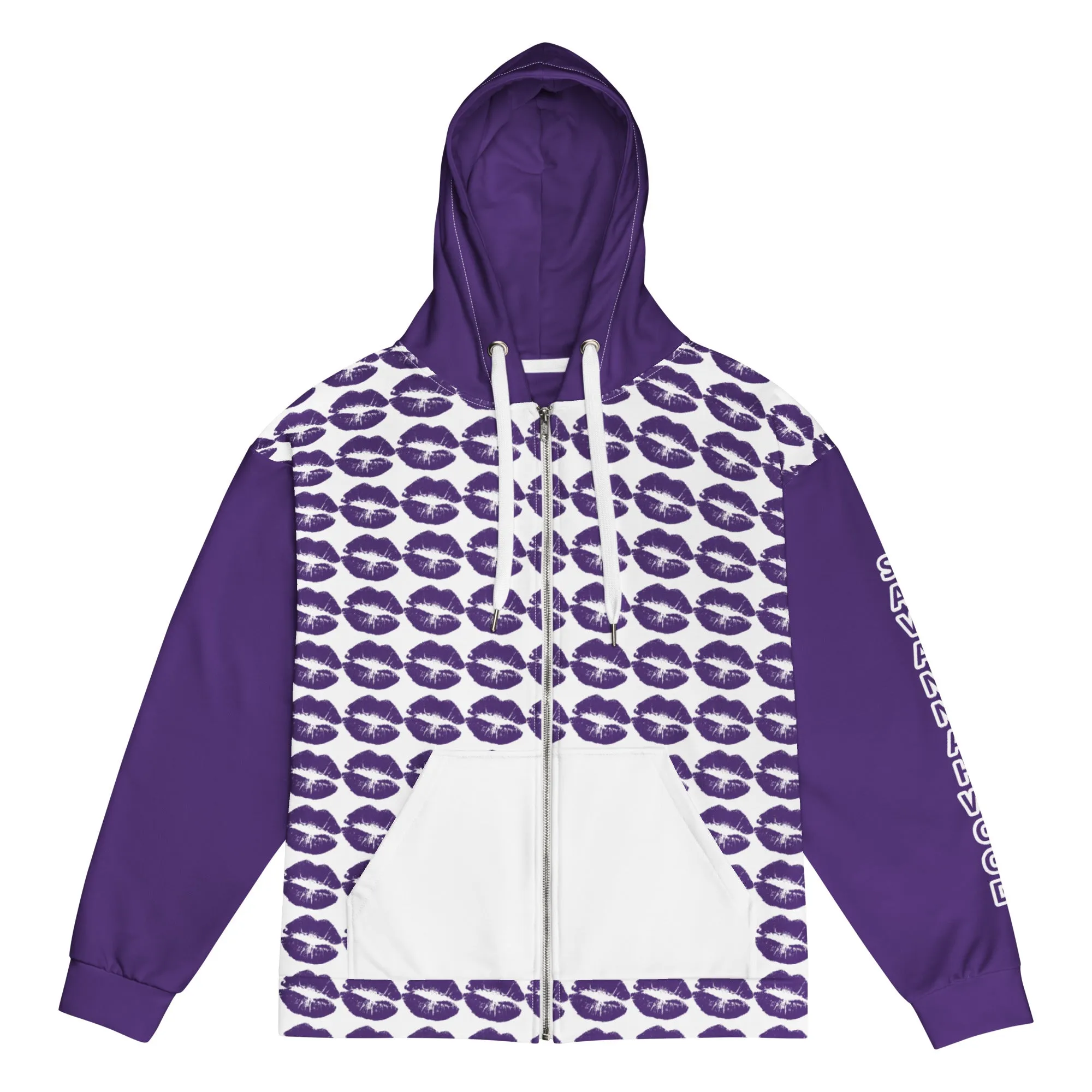 Unisex zip hoodie Purple Kisses