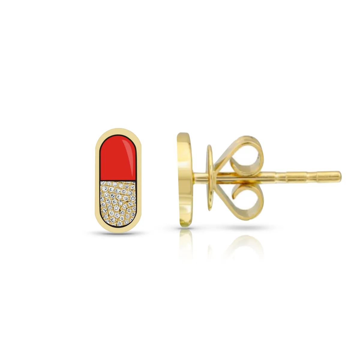 White Coat Wonders Stud Earring (SINGLE)