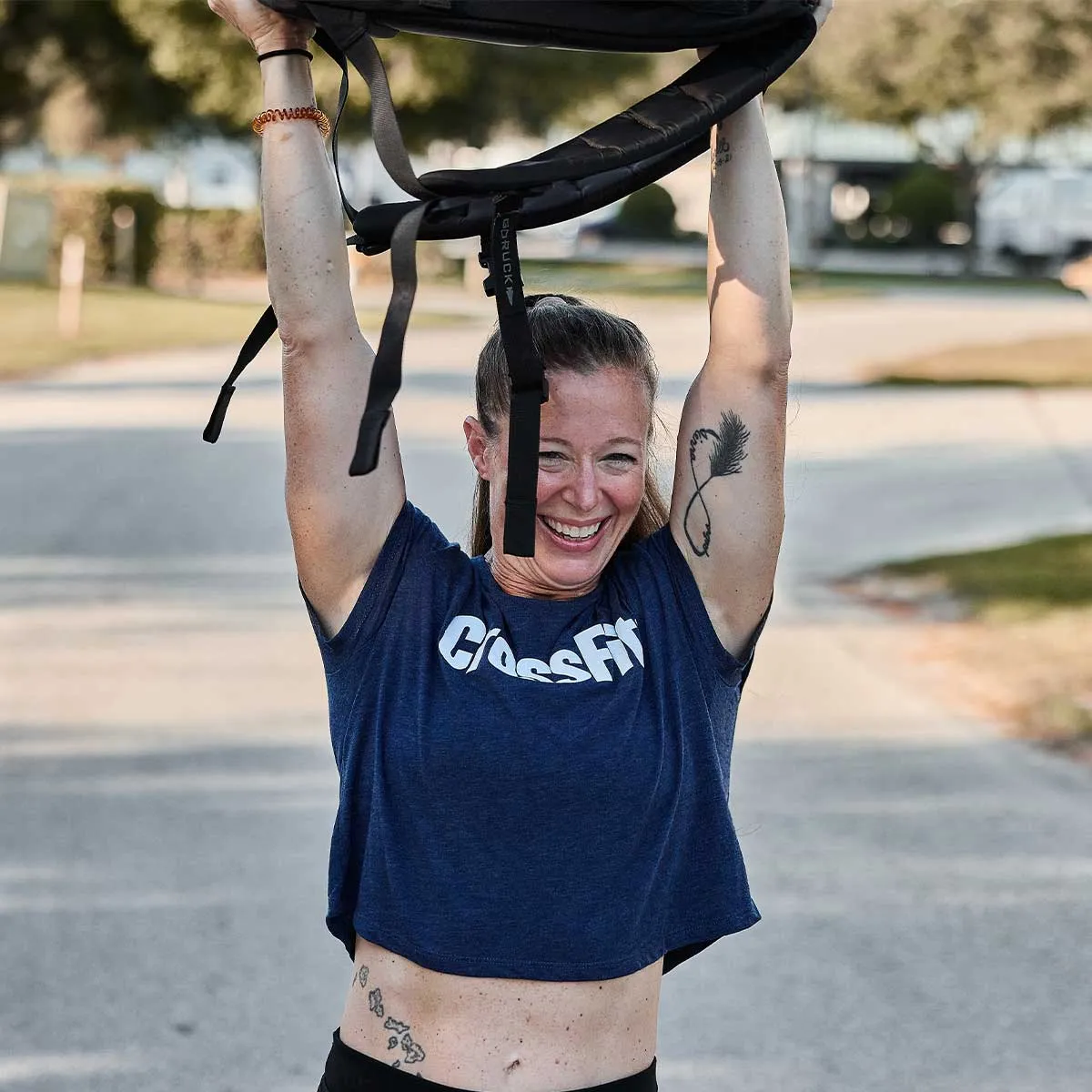 Women's CrossFit Cropped Tee - Poly-Blend