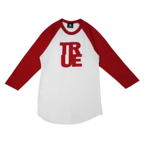 Womens True Logo Raglan T-Shirt White/Red